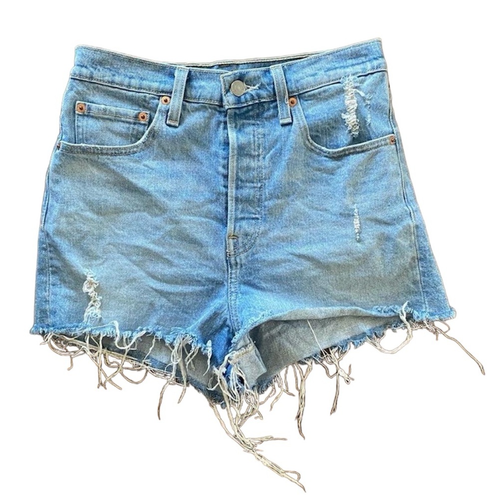 Levi’s Ribcage Denim shorts‎ size 27 jean shorts distressed